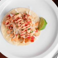 Fish Tako · Corn Tortilla, Fried Fish, Topped with Cabbage, Pico de Gallo and House Dressing