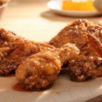 Honey Dipped Fried Chicken · Classic Fried Chicken dipped in Honey Sauce. 4 pieces.