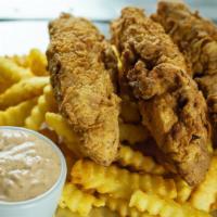 Strip Combo (3Pc) · 3 Chicken Strips served with a side of French Fries.