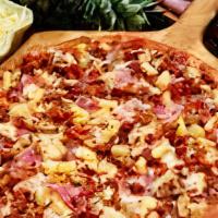 Hawaiian Pizza (Extra Large, 12 Slices) · Ham, grilled chicken, bacon, pineapple, our original sauce, and signature three cheeses.