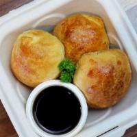 French Dip Bombs · Savory roast beef and provolone cheese, stuffed into chewy pockets of dough and baked until ...