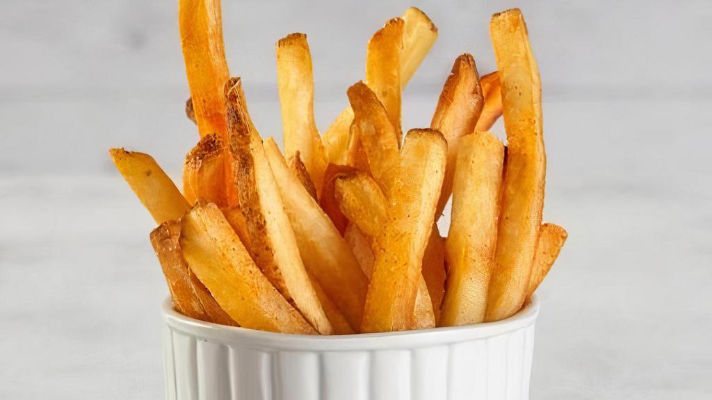 Seasoned French Fries · Generous side of fries.