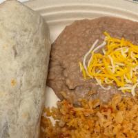 Burrito (1) · Chicken or beef. With rice and beans.