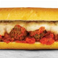 Meatball Sandwich · Large meatballs in an ultra premium marinara sauce with melted provolone cheese on a French ...
