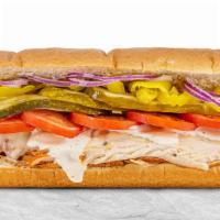 Monterey Ranch · Grilled chicken, Jack cheese melted together and topped with Deli Delicious homemade ranch. ...