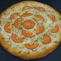 White Pizza · (No tomato sauce) ricotta and mozzarella cheese, cook tomato, garlic and oregano