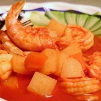 Caldo De Camaron · Shrimp soup.