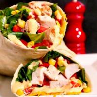 Spicy Garlic Santa Fe Wrap · Grilled marinated chicken breast, lettuce, grilled Green and Red Bell Peppers Grilled Onions...