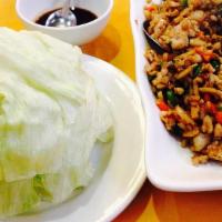 Minced Shrimp With Lettuce (6 Wraps) · Stir-fry minced shrimps with water chestnut, served with lettuce cups.