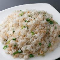 Dry Scallop Egg White Fried Rice W/ Cilantro · 