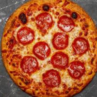 Classic Pepperoni Pizza (Large) · Mozzarella and Pepperoni.