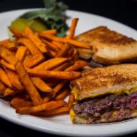 Classic Patty Melt · Grilled onions & american cheese on grilled rye