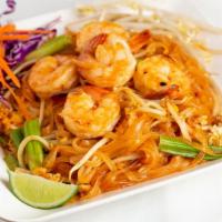 Pad Thai Noodle · Thin rice noodles with egg, green onion, bean sprout and peanut on the side. Choice of meat:...