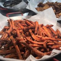 Sweet Potato Fries · Seasoned with za'atar!