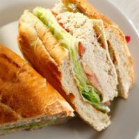 Ham Or Tuna Or Turkey · All sub sandwiches serves with lettuce, tomatoes, pickles & choice of mayo or hummus & choic...