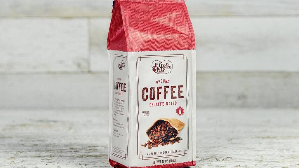 Cracker Barrel Coffee - Decaf · Brighten your day with a fresh-brewed pot of premium blend decaffeinated coffee from Cracker Barrel. Get all of the rich flavor of the coffee you love at our restaurants any time of day, without the jolt of caffeine.