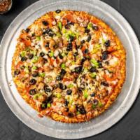 Pepz House Special · Green peppers, olives, onions, mushrooms, ham, pepperoni, sausage, and extra cheese.