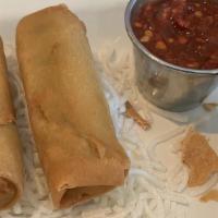Egg Rolls · Four egg rolls. Crispy hand-wrapped egg rolls filled with fresh green onions, healthy ginger...