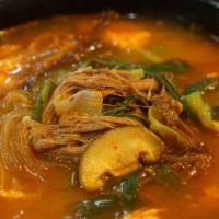 Yuk Gae Jang · Spicy. Spicy Beef & Vegetable Soup.
