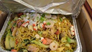 Miki Bihon · (mix rice stick & lo mein noodles cooked with pork chicken & shrimp)