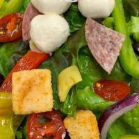 Large Italian Salad · Fresh lettuce, red onion, artichokes, green/red bell peppers, cherry tomatoes, pepperoncini,...