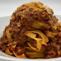 Bolognese Pasta · House made fresh fettuccine made with the highest quality Italian flour, minced beef, garlic...