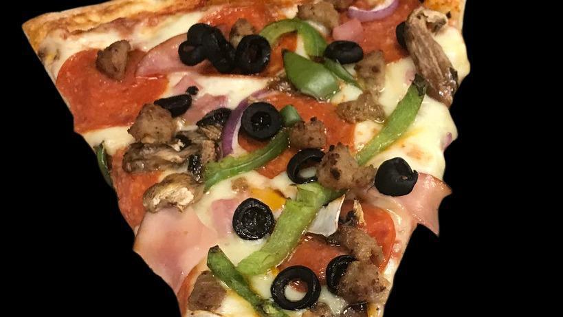 Special (Medium) · Cheese, pepperoni, ham, bacon, onions, green peppers and mushrooms.