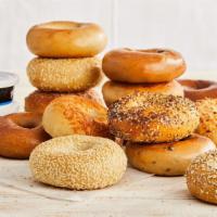 Big Bagel Bundle · Your choice of 13 authentic NY style fresh-baked and kettle-boiled bagels and 2 tubs of crea...