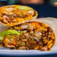 California Love · California knows how to party with this fattie filled burrito. Crispy tots or fries, fresh g...