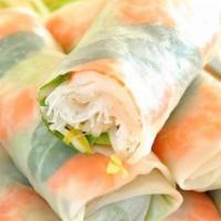 Shrimp Spring Roll · 1 piece.  Shrimp fresh spring roll served with peanut sauce.