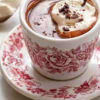 Hot Chocolate · Organic premium cacao powder with half/half and 2% milk