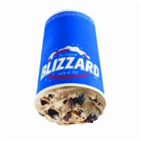 Oreo Mocha Fudge Blizzard Treat · OREO® cookie pieces, choco chunks and coffee blended with our world-famous soft serve to Bli...