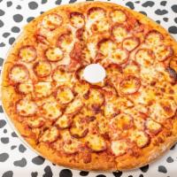 Pepperoni Pizza · Beef pepperoni, mozzarella cheese, marinara sauce.