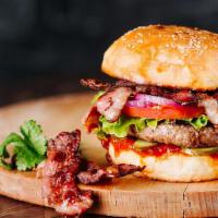 Bbq Bacon Cheeseburger (Single) · Juicy grilled beef burger smashed to perfection, topped with melted American cheese, crispy ...