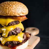 Bbq Bacon Cheeseburger (Triple) · Juicy grilled beef burger smashed to perfection, topped with melted American cheese, crispy ...