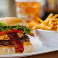 Super Bacon Cheeseburger (Single) Combo · Juicy grilled beef burger smashed to perfection, topped with melted American cheese and cris...