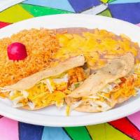 Two Tacos (Super Combos) · All served with Rice and Beans, Tortillas, Chips and Salsa