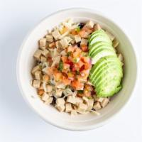 Fiesta Bowl · Vegetarian turkey, avocado, black beans, brown rice, cheese & homemade pico de gallo.
