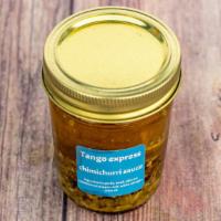 Chimichurri Sauce · Eight oz jar, olive oil, vinegar, basil, cilantro, garlic and cayenne pepper.