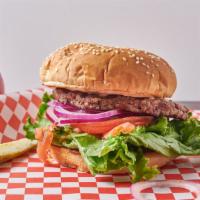 Classic Moo · On a grilled sesame seed bun, Moo sauce, lettuce, tomato, and onions.
(DOES NOT COME WITH CH...