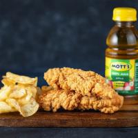 Kids Chicken Tenders · All Kids meals are served with a bag of chips and an Apple juice.