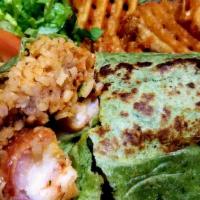 Guanajuato Burrito · Fried bacon and cheese shrimp,rice,beans,cheese,guacamole,sour cream,onions, and cilantro wr...