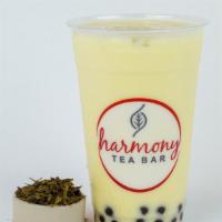 Genmaicha Green Milk Tea · Centuries ago, Buddhist monks in Japan and Korea roasted brown rice with sencha green tea le...