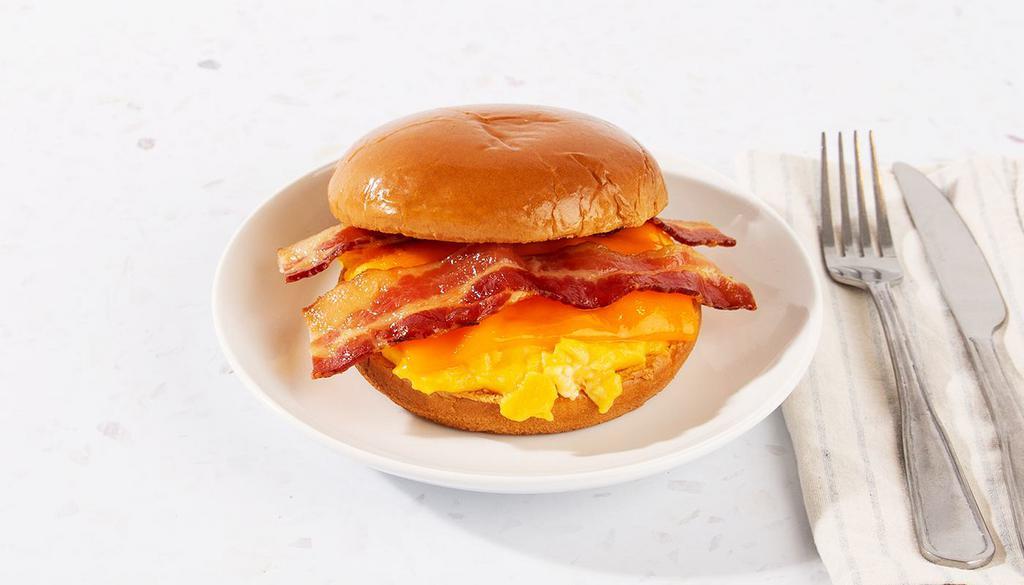 Bacon Egg And Cheese Breakfast Sandwich · One egg with melted cheese, crisp bacon on your choice of bread.