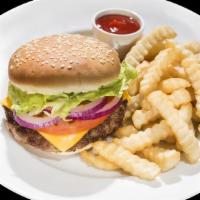 Cheeseburger Combo · Comes with fries and fountain drink.