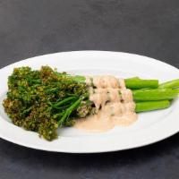 Creamy Broccolini (V) · Broccolini with creamy sesame sauce