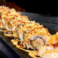 Crunch Roll · [in: shrimp tempura, crab, cucumber, out: crunch crumb] - eel.