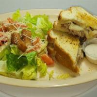 Turky Sandwich · sandwich- turky, mayo, lettuce, tomato, american cheese.
 w/salad-romain lettuce,tomato, red...