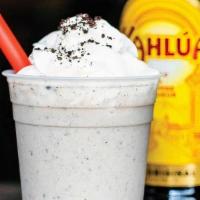 Boozy Oreo® Cookies N' Cream · Our signature custard blended with real OREO® Cookie pieces & topped with whipped cream. Ser...