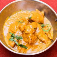Chicken Korma · Cooked in a sinfully rich nutty sauce.